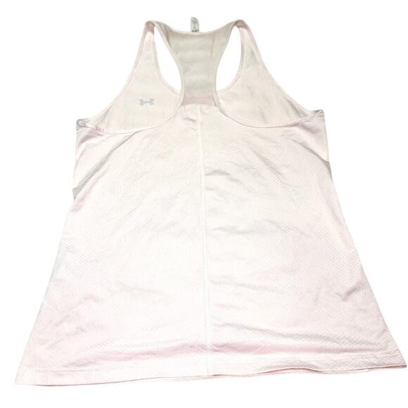 Under Armour Women’s Medium Light Pink Racer Back Exercise Tank Top - Picture 2 of 6